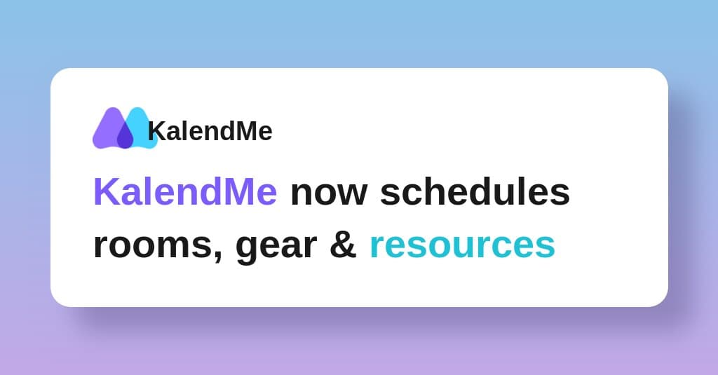 Cover Image for Introducing Resources: book the room, the gear, the chair