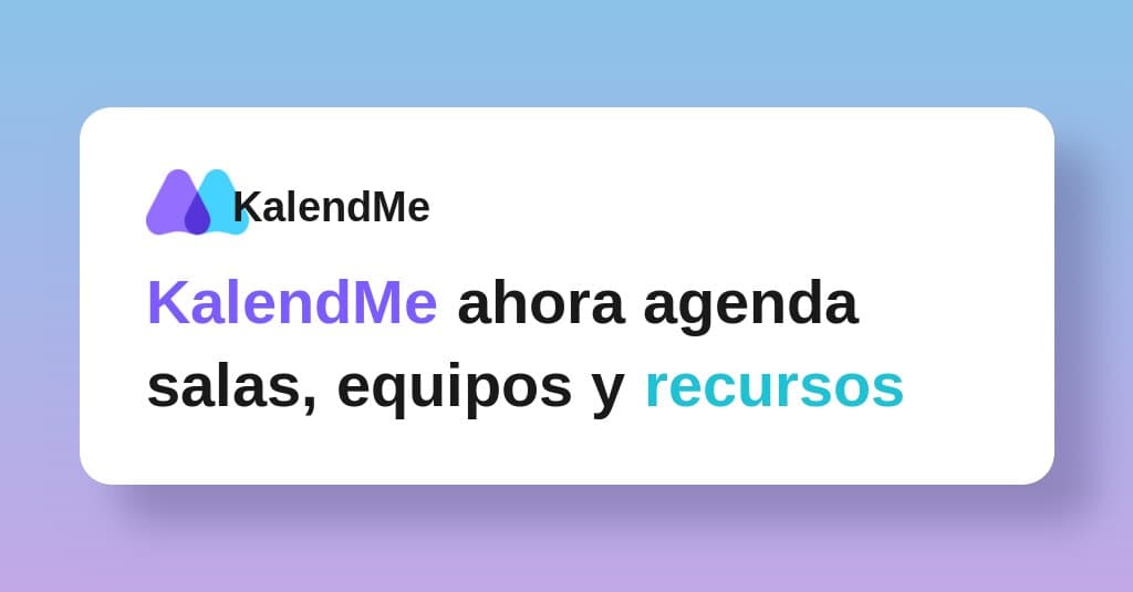 Imagen principal de Presentamos Recursos: reserva la sala, el equipo, la silla