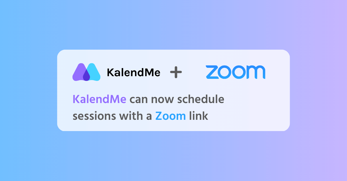 Cover Image for KalendMe now integrates with Zoom: easily schedule and join meetings