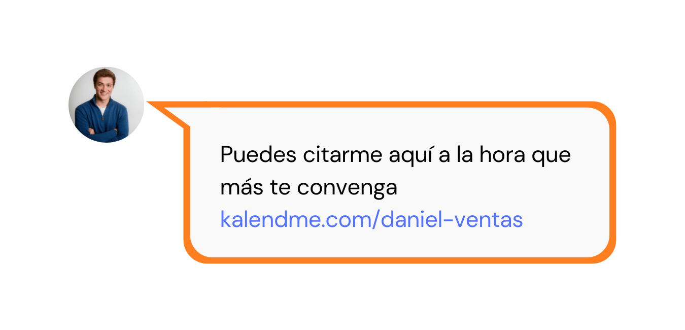 kalendme envía tu enlace por whatsapp o email